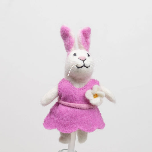 Felt Finger Puppet - Clothed Rabbit