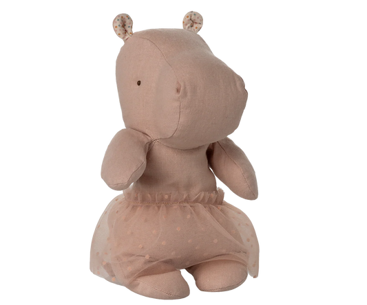 Safari Friends, Hippo with Skirt (Small) - Soft Rose