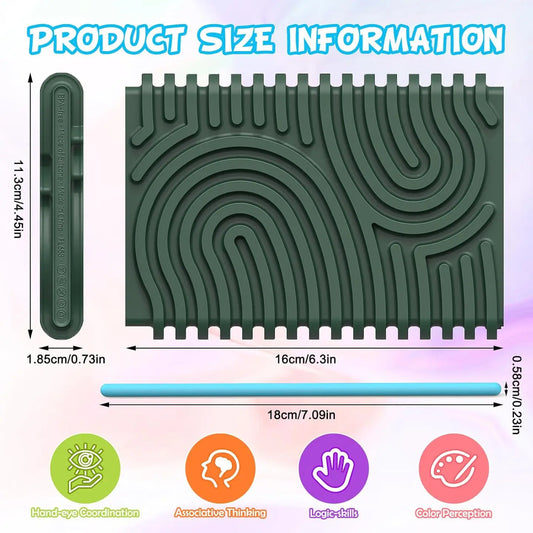 Silicon Sensory Activity Board 3D - Rainbow