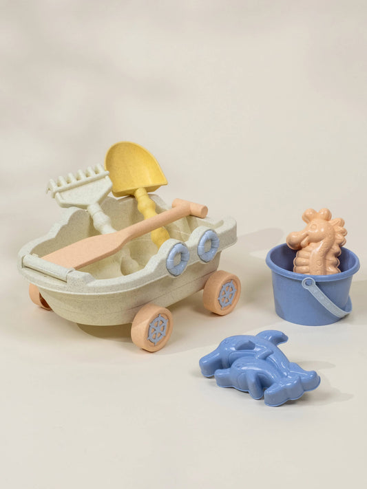 Wheat Straw Sand Toy Wagon & Accessories