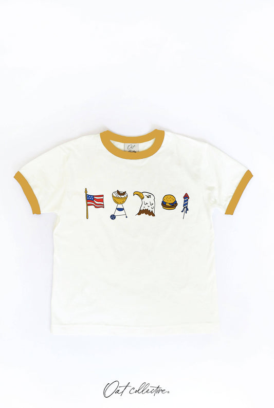 PATRIOTIC ROW Youth Ringer Tee