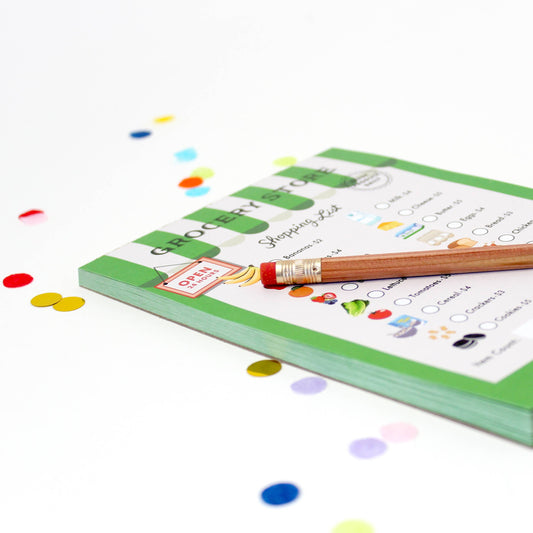 Pretend Play Notepad - Grocery Store