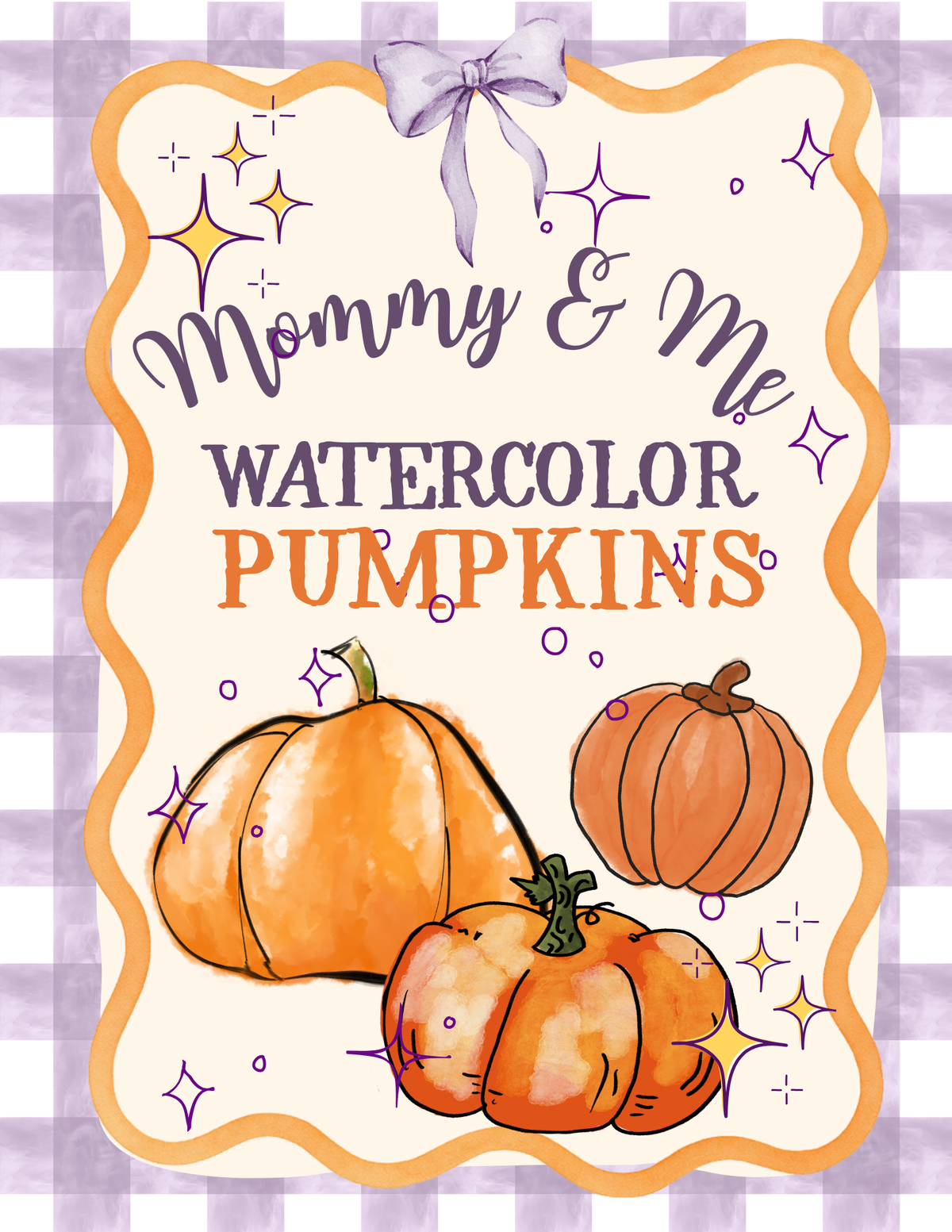 Mommy & Me Watercolor Pumpkins