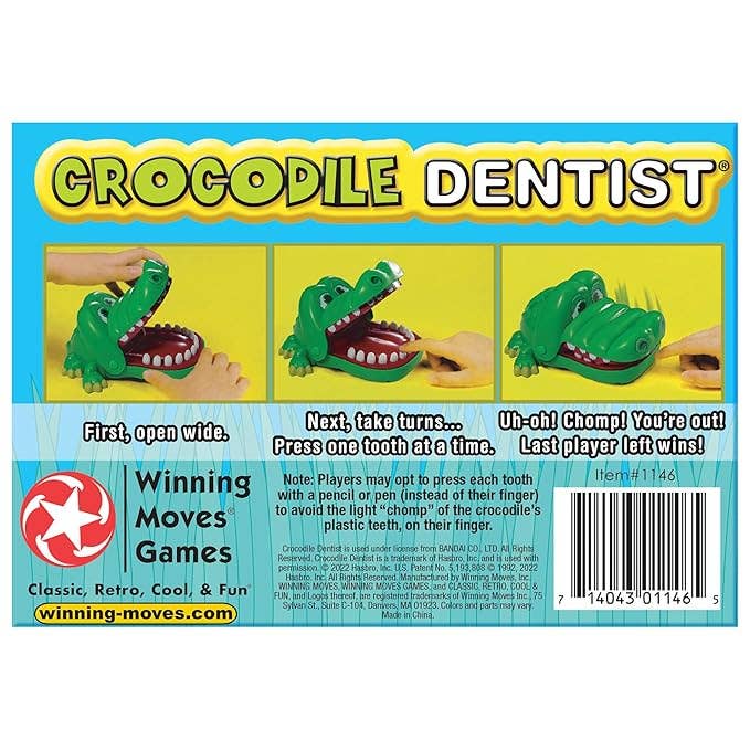 Classic Crocodile Dentist® Game, Mess-Free Fun Ages 4+