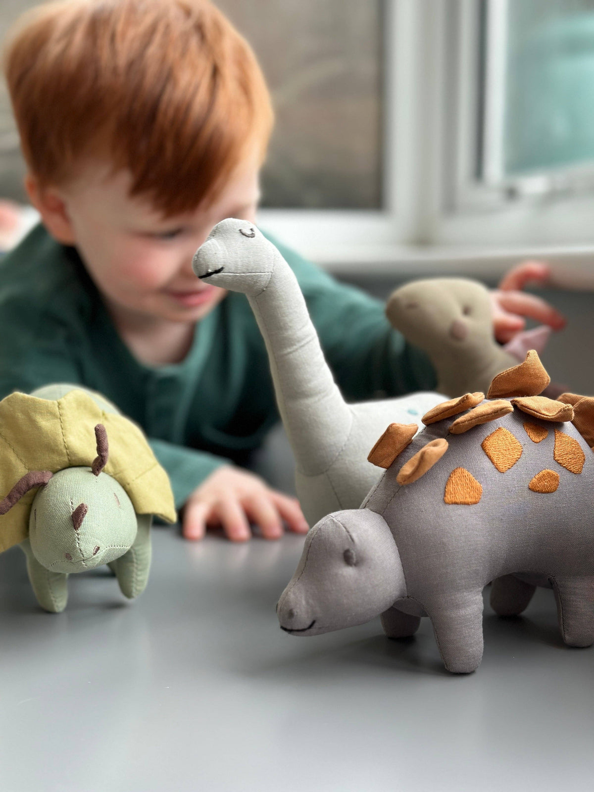 ThreadBear | Steggy Linen Dinosaur Toy
