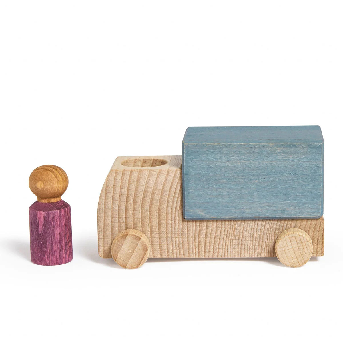 Grey Wooden Truck with Figure