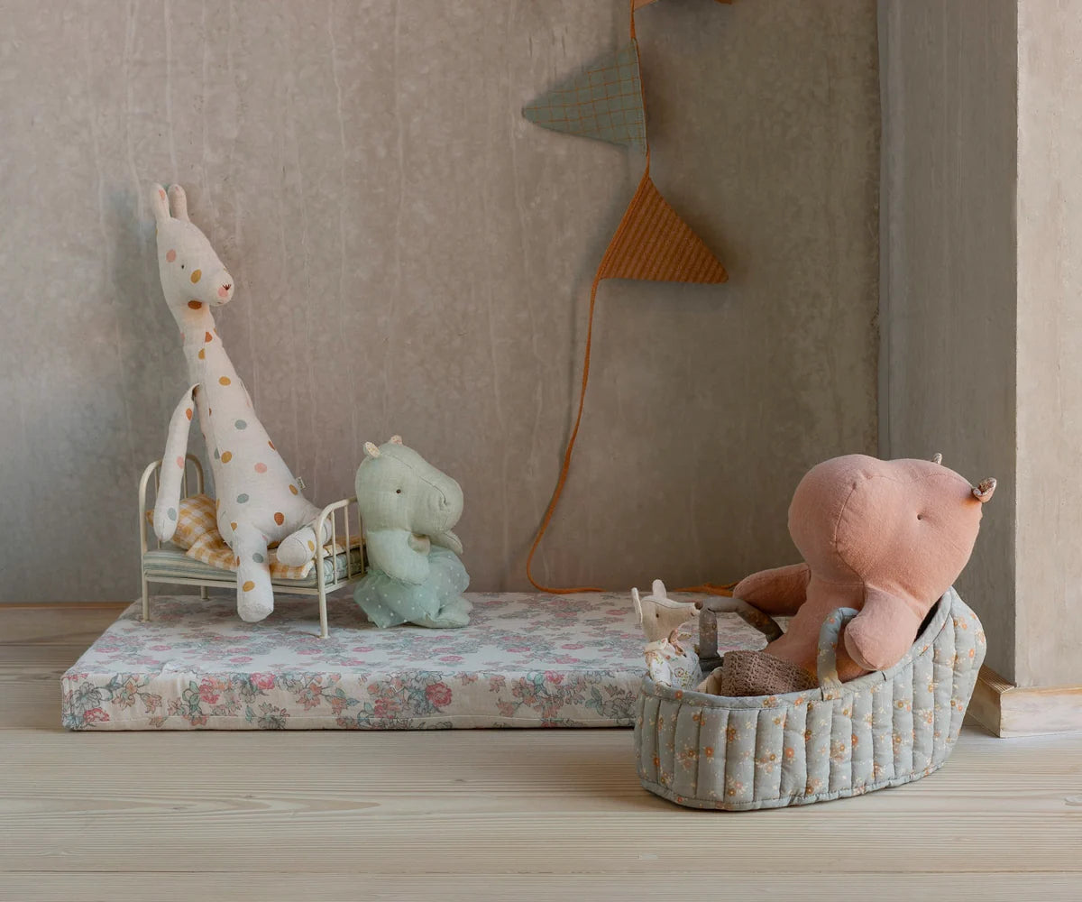 Safari Friends, Hippo with Skirt (Small) - Mint