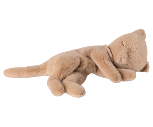 Sleeping Kitten Plush - Grey