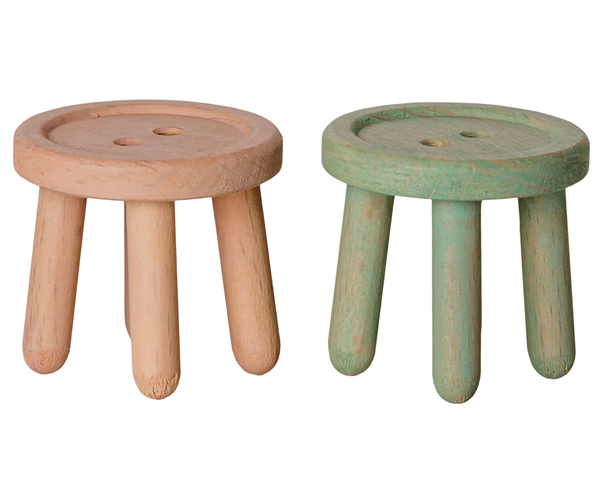 Stool Set (Mouse) - Light Rose & Light Mint