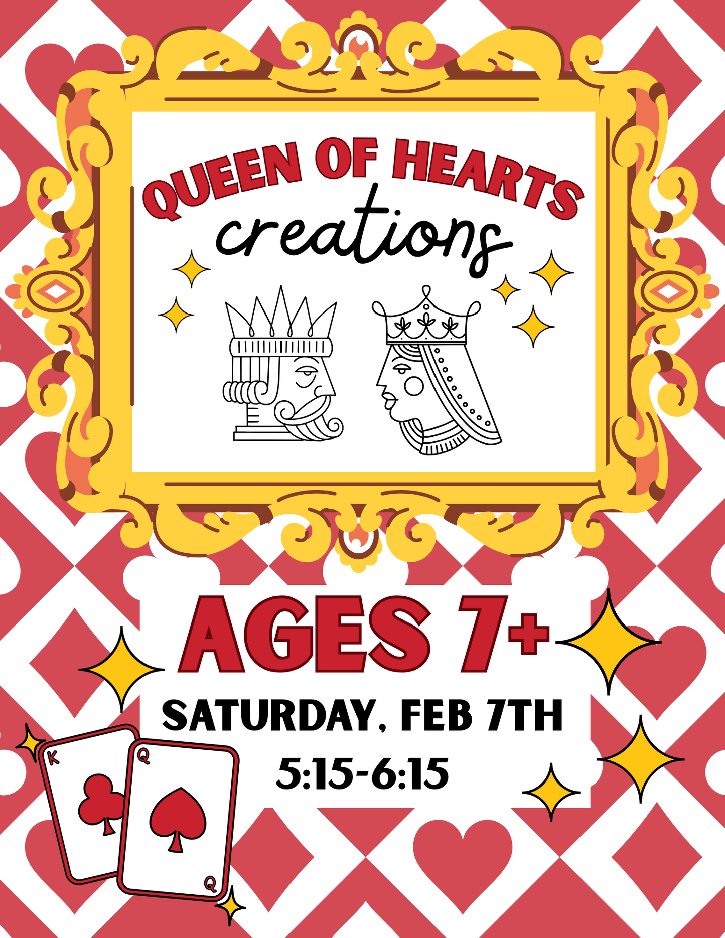 Queen of Hearts Art Class