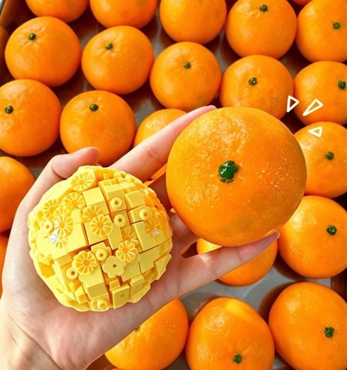 Crunchy Brick Filled Orange Squishy
