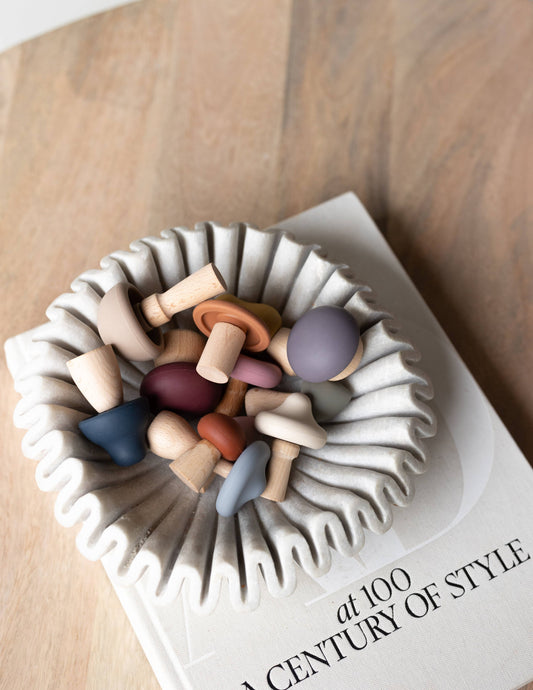 Mushroom Toy | Wood & Silicone + Imaginative + Montessori