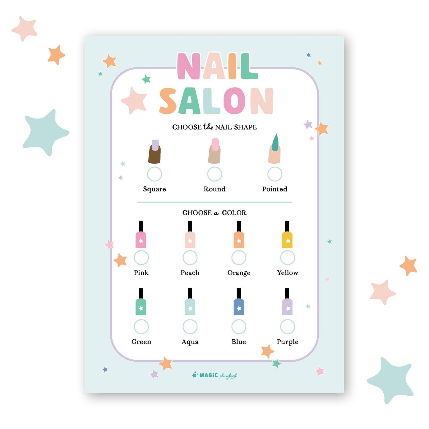 Pretend Play Notepad - Nail Salon