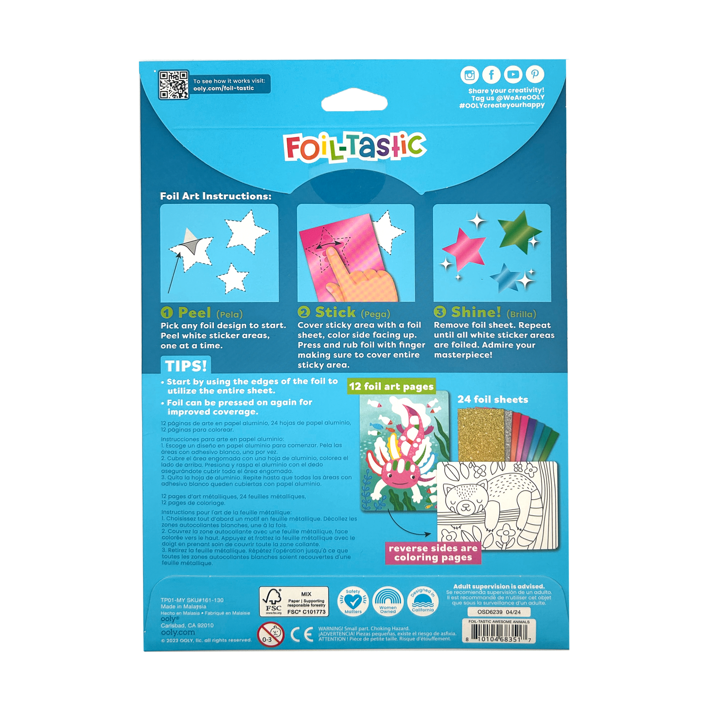 Foil-tastic: Foil Art & Coloring Fun (Awesome Animals)