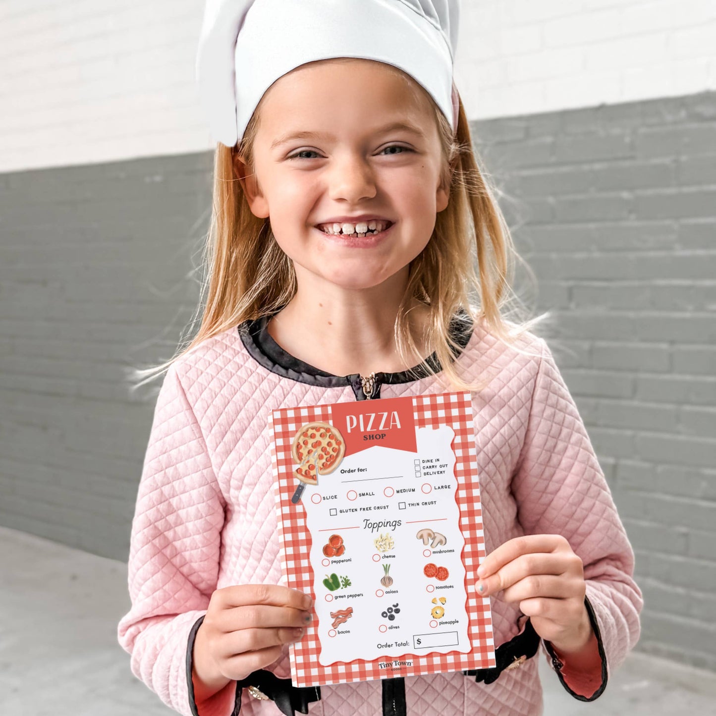 Pretend Play Notepad - Pizza Shop