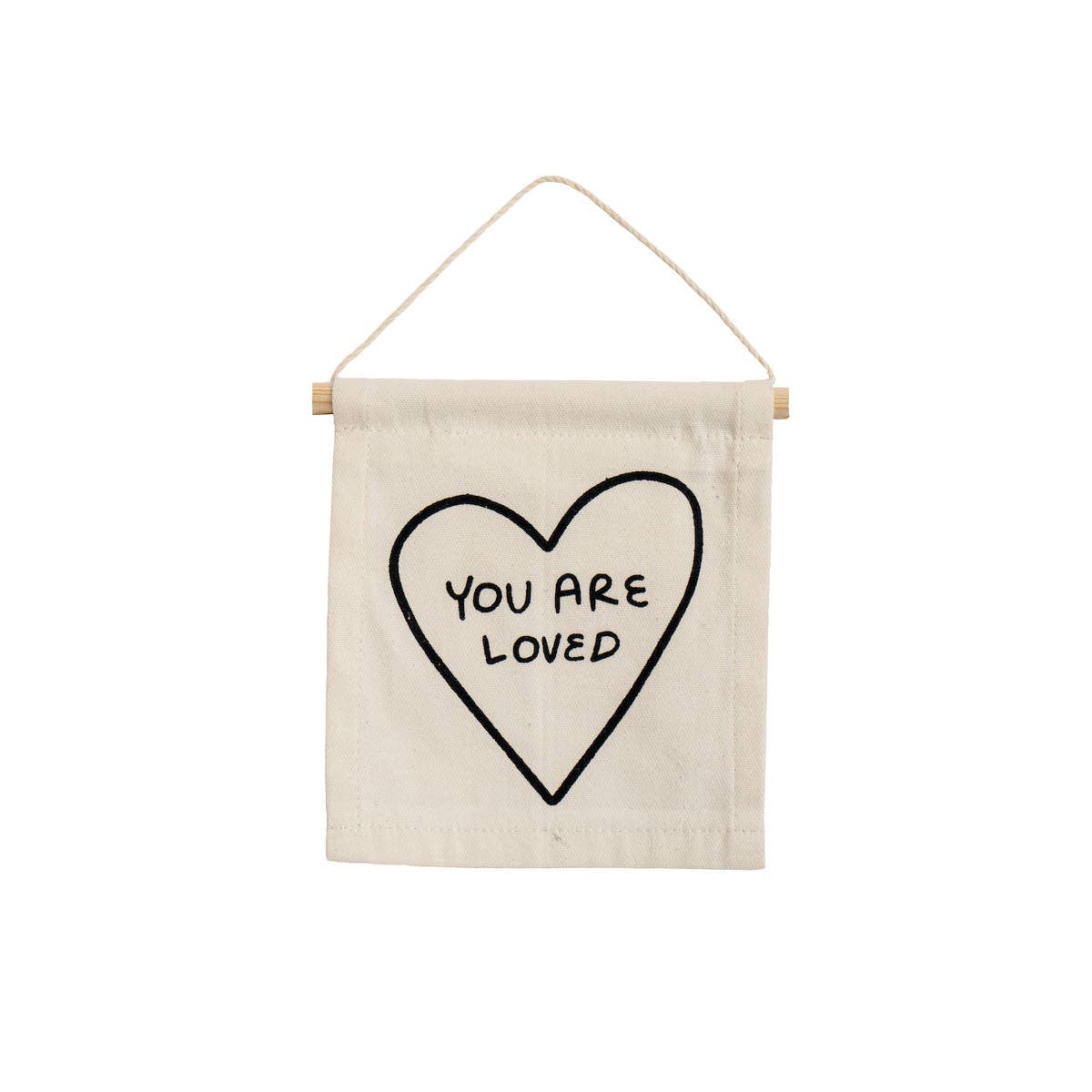 You are loved heart hang sign