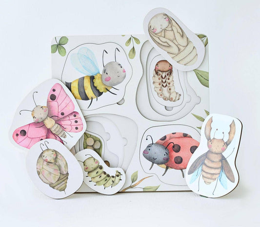 Insects' Life Cycle Wooden Puzzle
