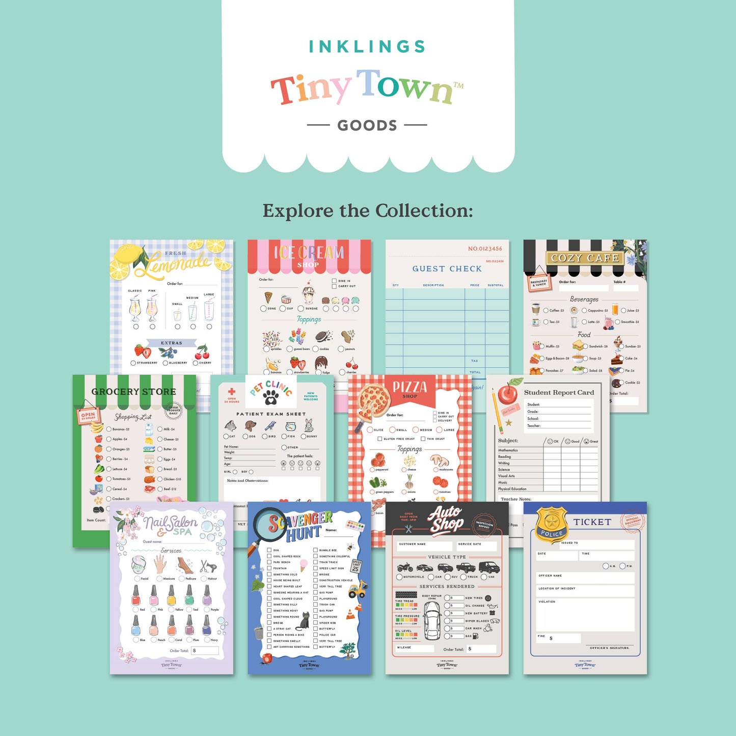 Pretend Play Notepad - Guest Check