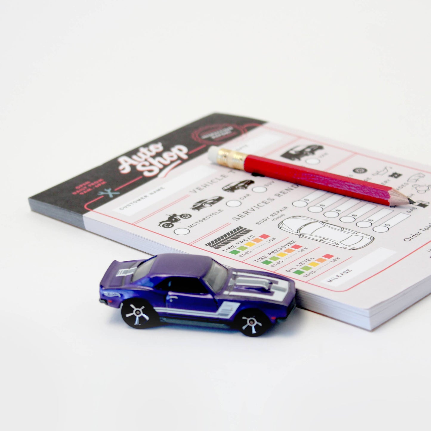 Pretend Play Notepad - Auto Shop