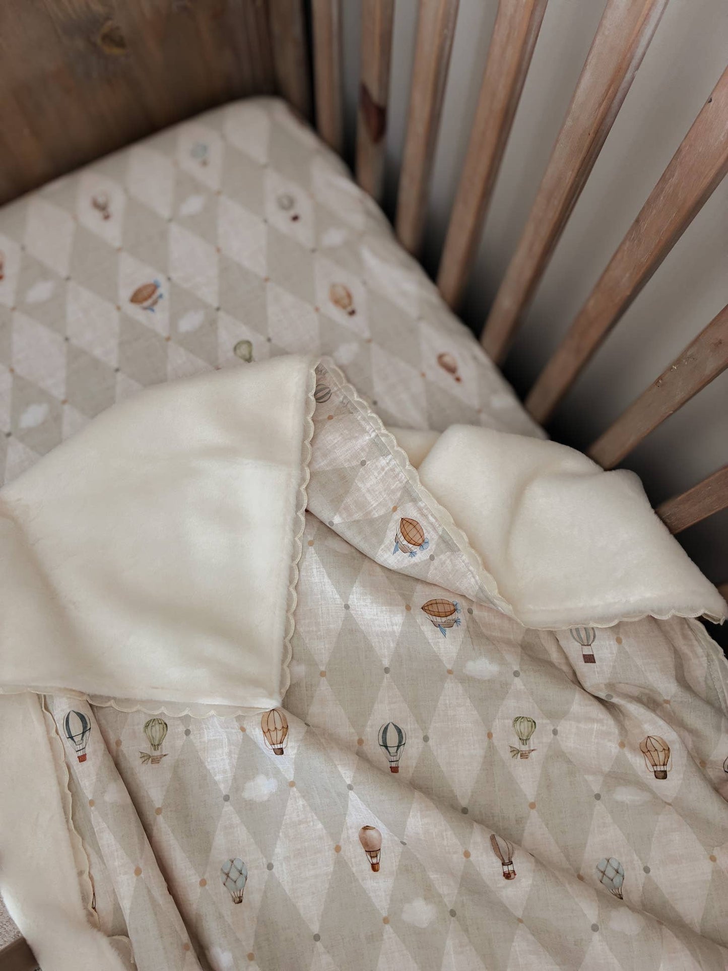 Up and Away Fur Lined Cot Blanket