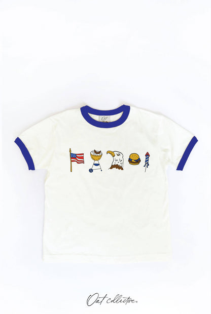 PATRIOTIC ROW Youth Ringer Tee