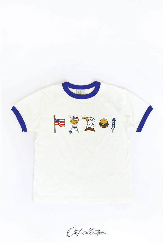 PATRIOTIC ROW Youth Ringer Tee