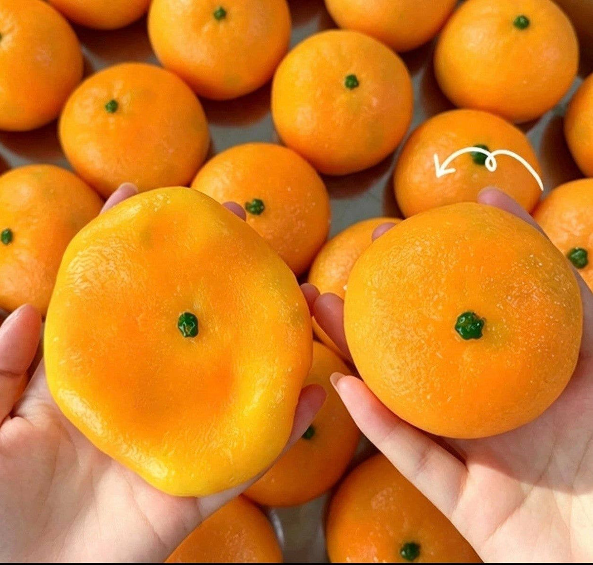 Crunchy Brick Filled Orange Squishy