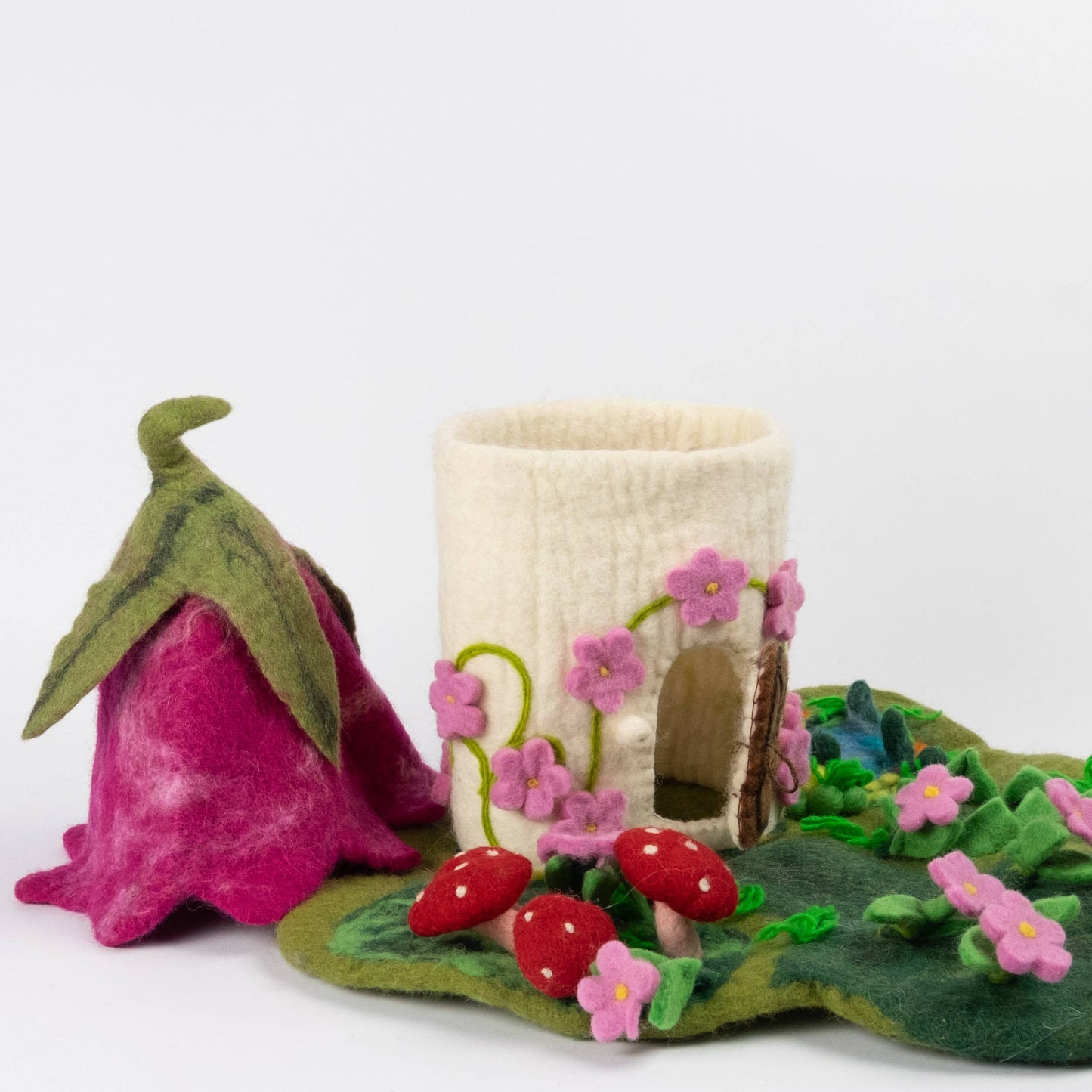 Felt House - Pink Fairy Cottage