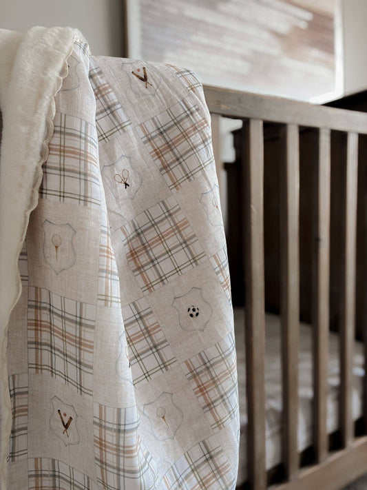 Old Sport Fur Lined Cot Blanket
