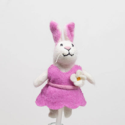 Felt Finger Puppet - Clothed Rabbit