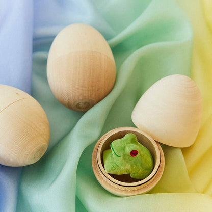 Painted Wooden Frog