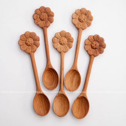 Wooden Spoon Flower Handle