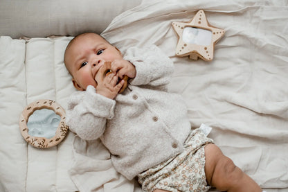 Shell Rattle, Mirror & Starfish Frame Gift Set