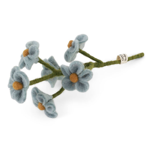 Felt Flower Stem - Forget-Me-Not (Blue)