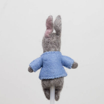 Felt Finger Puppet - Clothed Rabbit