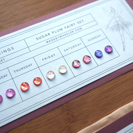 Sugar Plum Fairy Stick-On Earring Set