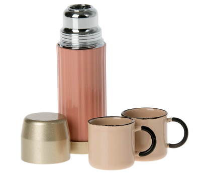 Thermos and Cups Set (Mouse) - Soft Coral