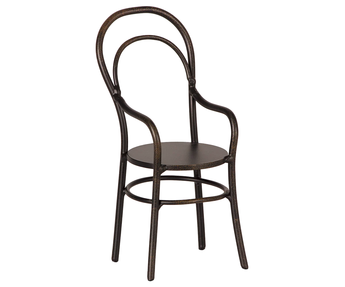 Chair with Armrest (Miniature) - Anthracite