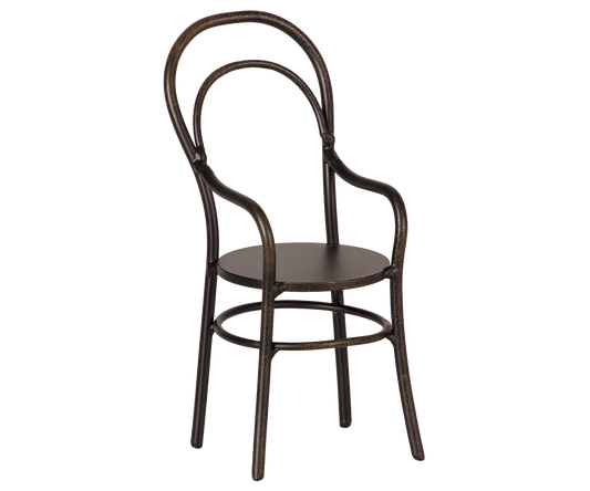 Chair with Armrest (Miniature) - Anthracite