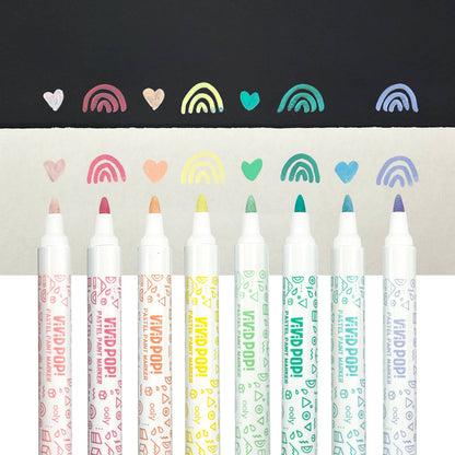 Vivid Pop!: Opaque Water-Based Paint Markers - Pastel