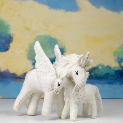 Felt Unicorn - Small White