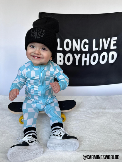 Long Live Boyhood Banner | Boys Room Fabric Wall Sign