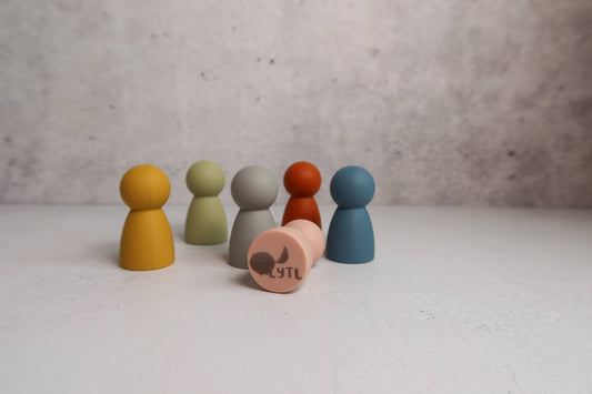 Montessori Mini Silicone Peg Dolls | Toddler Sensory Toy Set