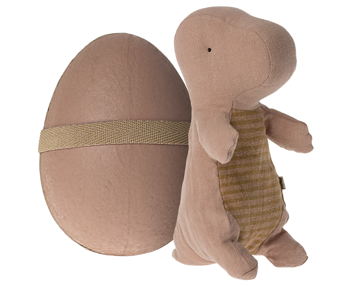 Dinosaur in Egg - Old Rose