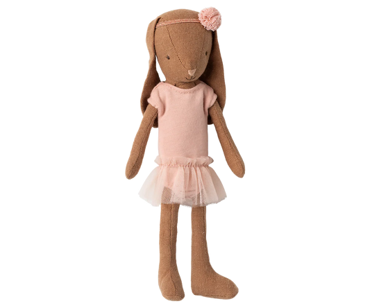 Bunny (Size 1) - Chocolate Brown with Ballet Suit and Skirt in Rose