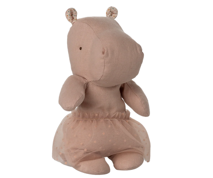 Hippo with Skirt (Small) - Soft Rose