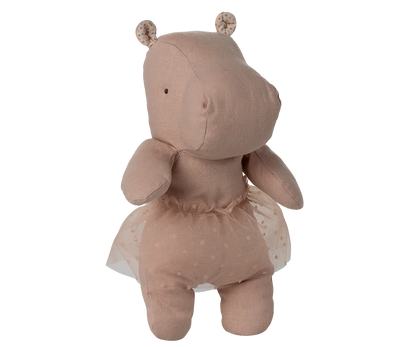 Hippo with Skirt (Small) - Soft Rose
