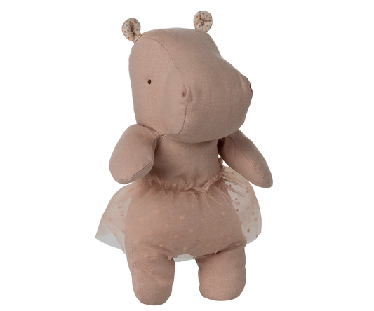Hippo with Skirt (Small) - Soft Rose