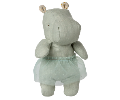 Safari Friends, Hippo with Skirt (Small) - Mint
