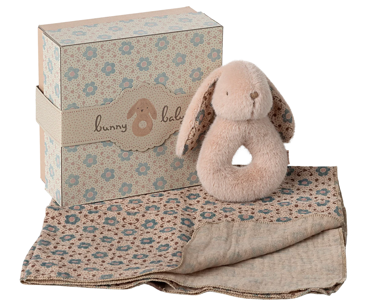 Bunny Rattle Set - Powder